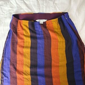 American Eagle Outfitters Colorful Striped Midi Skirt